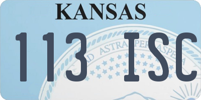 KS license plate 113ISC