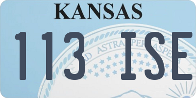 KS license plate 113ISE