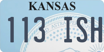 KS license plate 113ISH