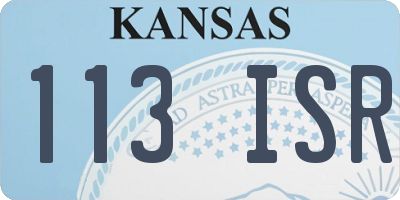 KS license plate 113ISR