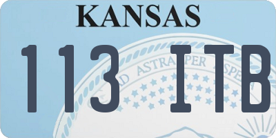 KS license plate 113ITB