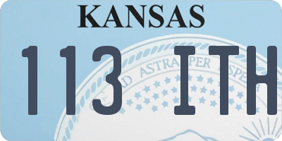 KS license plate 113ITH