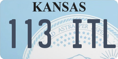 KS license plate 113ITL