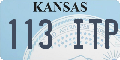 KS license plate 113ITP