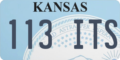 KS license plate 113ITS