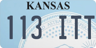 KS license plate 113ITT