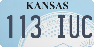 KS license plate 113IUC