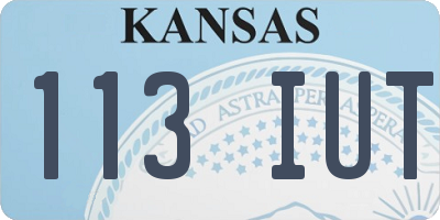KS license plate 113IUT