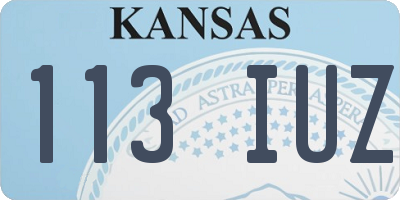 KS license plate 113IUZ