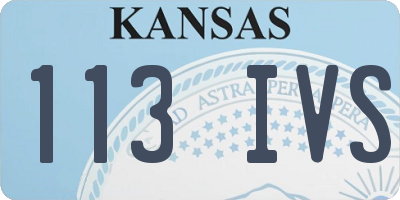 KS license plate 113IVS