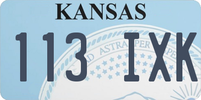 KS license plate 113IXK