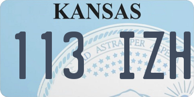 KS license plate 113IZH