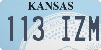 KS license plate 113IZM