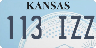 KS license plate 113IZZ