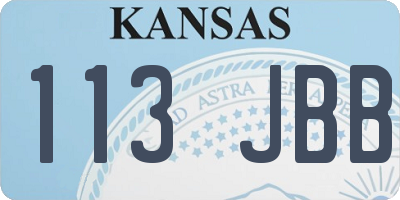 KS license plate 113JBB