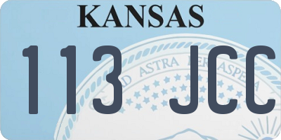 KS license plate 113JCC