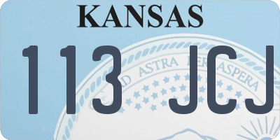 KS license plate 113JCJ