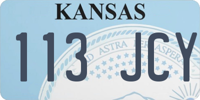 KS license plate 113JCY