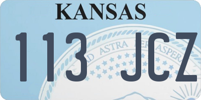KS license plate 113JCZ