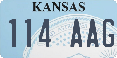 KS license plate 114AAG