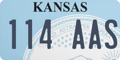 KS license plate 114AAS