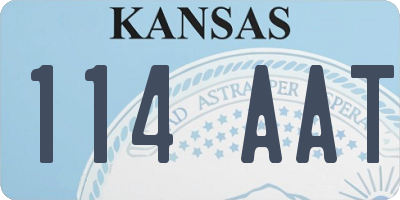 KS license plate 114AAT