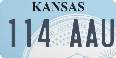 KS license plate 114AAU