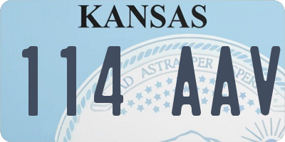 KS license plate 114AAV