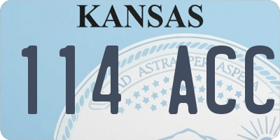KS license plate 114ACC