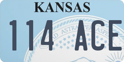 KS license plate 114ACE