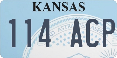 KS license plate 114ACP