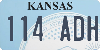 KS license plate 114ADH