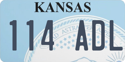 KS license plate 114ADL