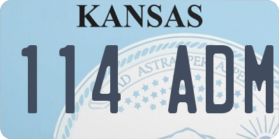 KS license plate 114ADM