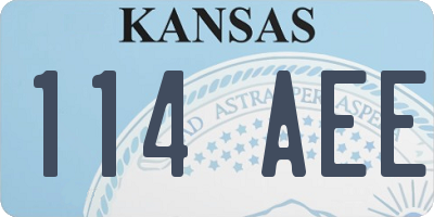 KS license plate 114AEE