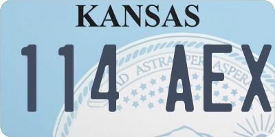 KS license plate 114AEX