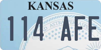 KS license plate 114AFE