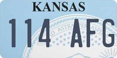 KS license plate 114AFG
