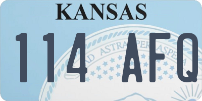 KS license plate 114AFQ