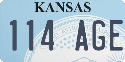 KS license plate 114AGE