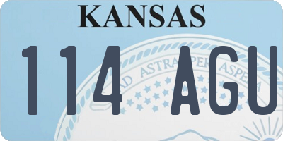 KS license plate 114AGU