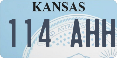 KS license plate 114AHH