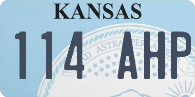 KS license plate 114AHP