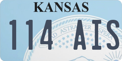 KS license plate 114AIS