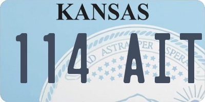 KS license plate 114AIT