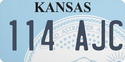 KS license plate 114AJC