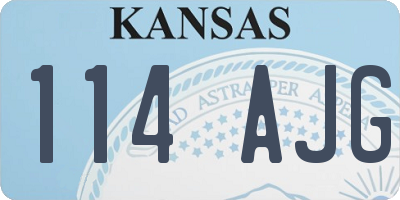 KS license plate 114AJG