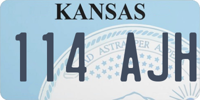 KS license plate 114AJH