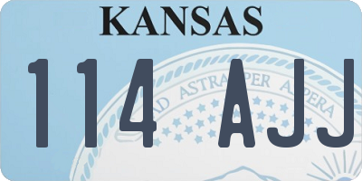 KS license plate 114AJJ