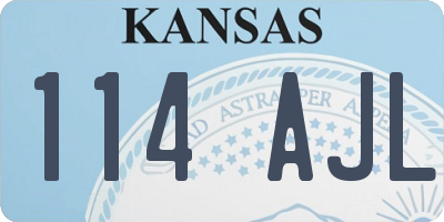 KS license plate 114AJL